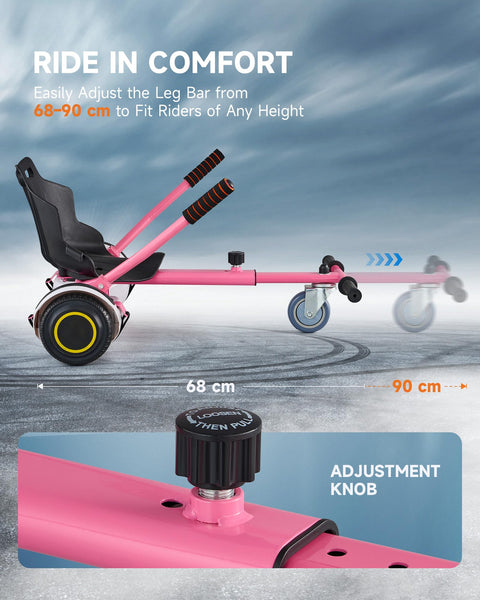 CO-Z Hoverboard Go Kart Adjustable Hoverkart Seat for Electric Self Balancing Scooters Fit Hover Board Sizes 6.5", 8" And 10" Hoverkart For
