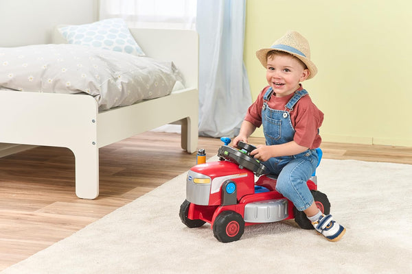 VTech 3-in-1 Mow and Grow Tractor, Ride-On Tractor, Push-Along Mower, Includes Driver Panel, Imaginative Play, Sound Effects, Interactive Play Suitable for Ages 12, 18, 24 Months, English Version