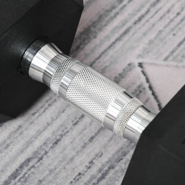 HOMCOM 12.5KG/15KG/17.5KG/20KG Single Rubber Hex Dumbbell Portable Hand Weights Dumbbell for Home Gym Workout Fitness