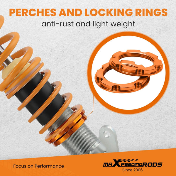 maXpeedingrods Coilovers + Drop links Kit for VW Golf MK4 for Audi A3 8L 1.6/1.8/1.8T/1.9 1998-2007 for Seat Leon 1M1
