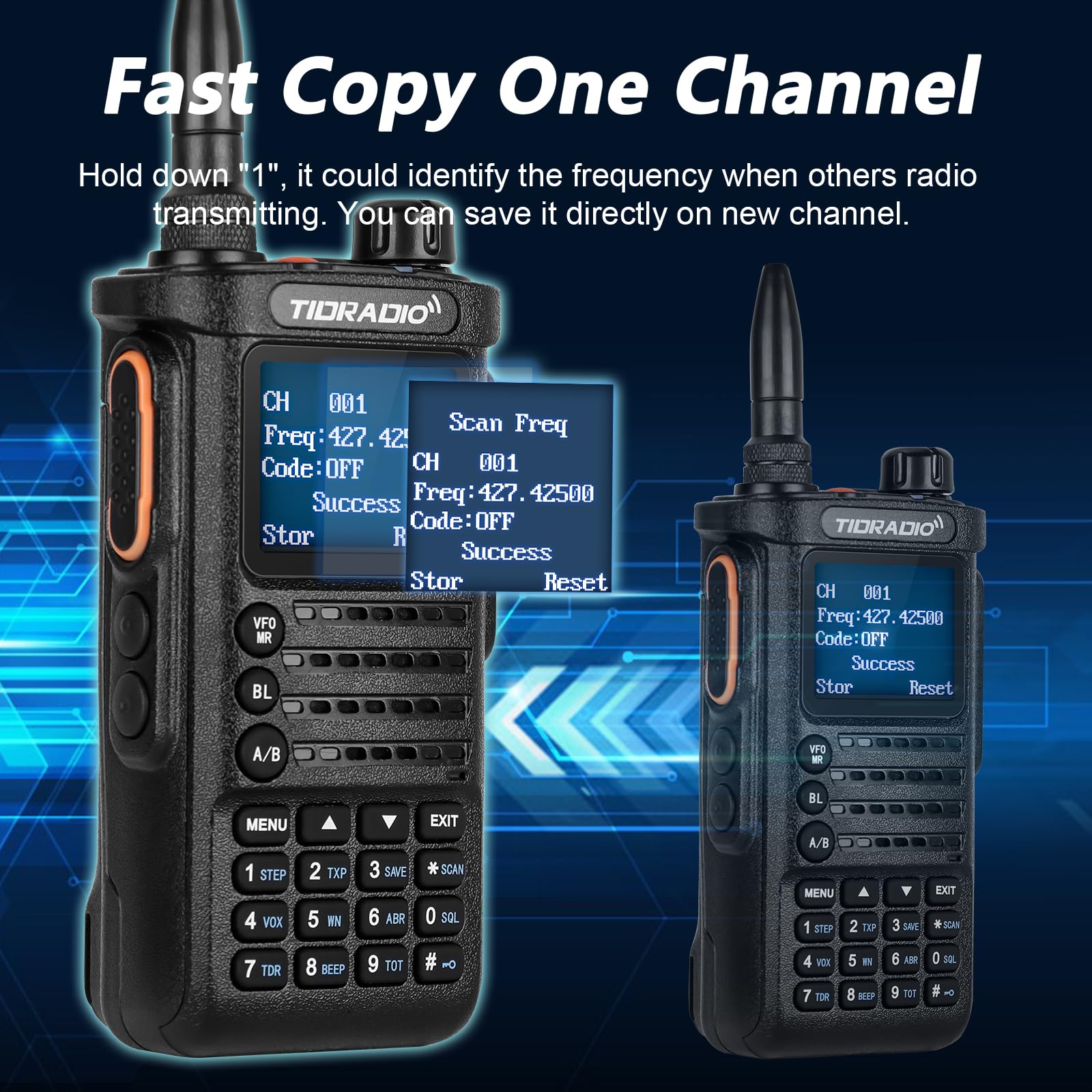 (3rd Gen) TIDRADIO TD-H8 10w Ham Radio, Wireless Programming Walkie Talkies, Airband Reception Two Way Radio,Rechargeable 2500mAh USB-C Batteries Walkie Talkies for Adults Long Range-Back,1 Pack