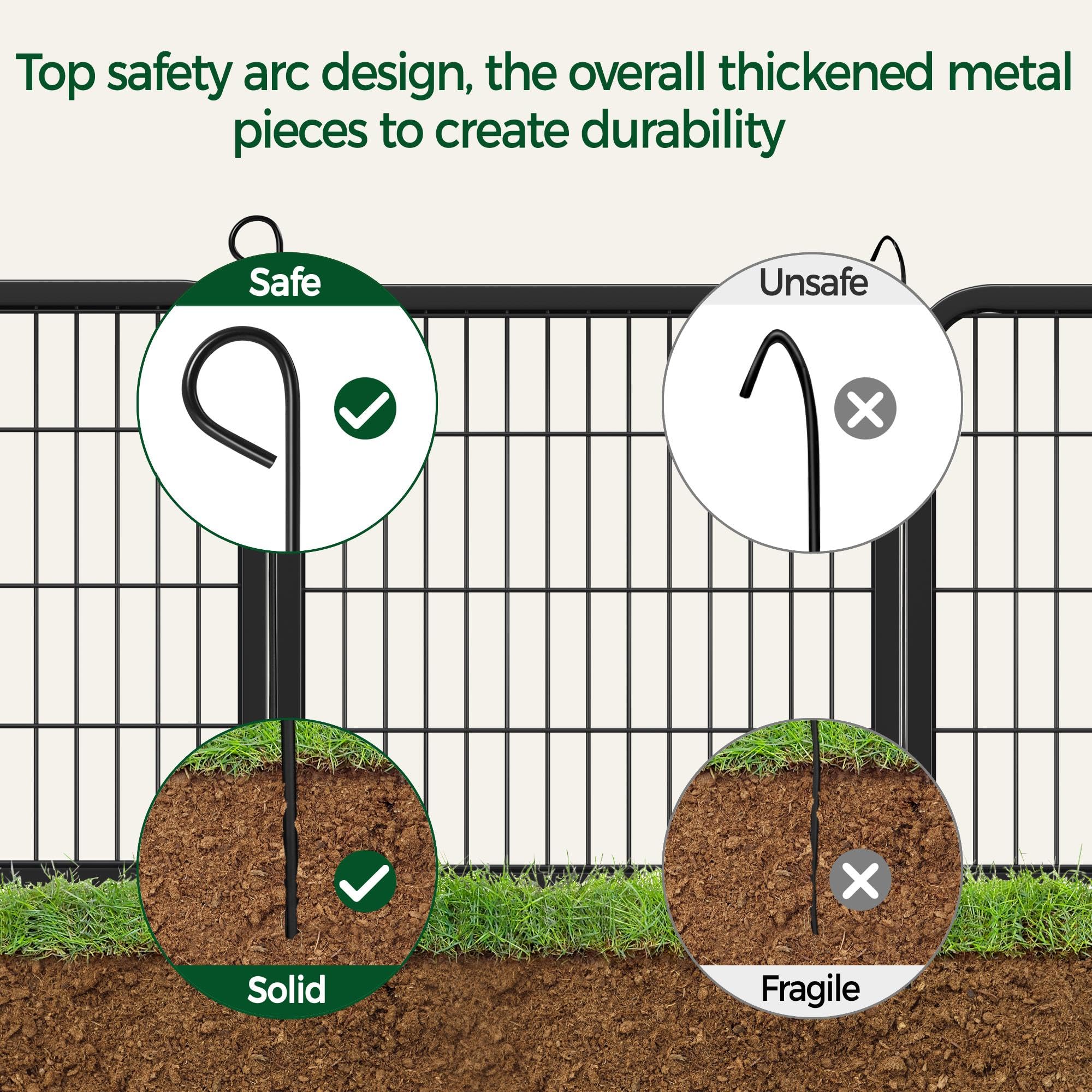 Yaheetech Lightweight Dog Playpen, 8 Panel 80cm Dog Fence Pet Exercise Pen Portable Puppy Play Pen Suitable for RV/Camping