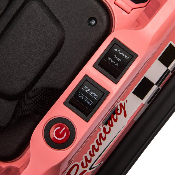 HOMCOM Kids Bumper Car 360° Rotation Spin Waltzer Car 6V Electric Ride On Car with 2 Speeds, Music, Lights for 18-48 Months - White