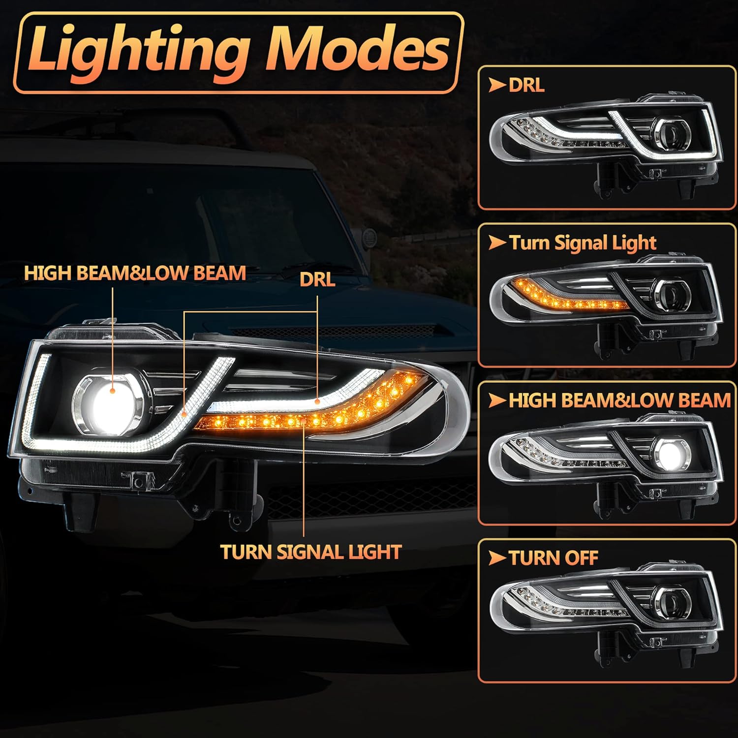 VLAND Rear Lights Compatible wth FJ Cruiser 2007-2023, Driver & Passenger Side