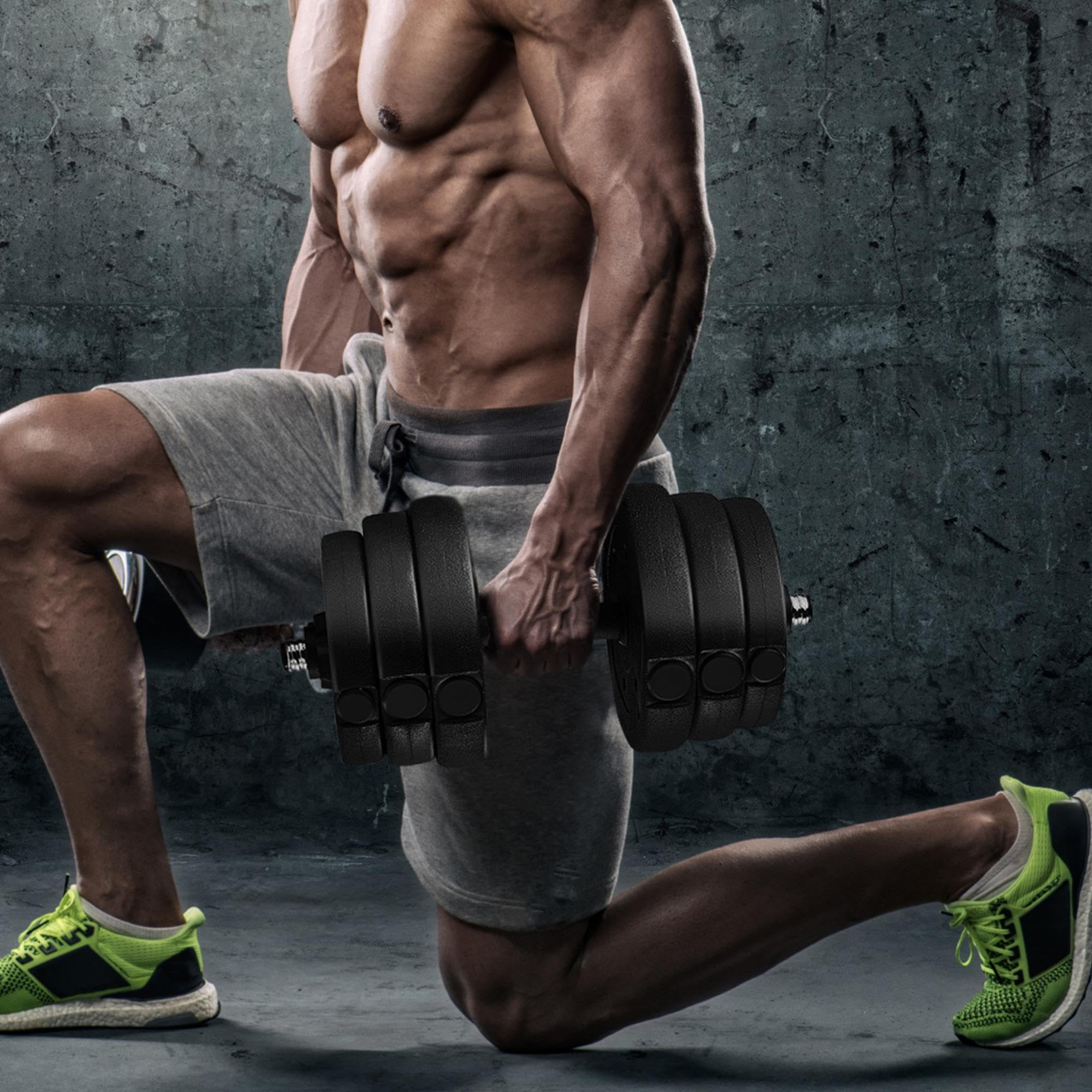 Yaheetech 30KG/25KG/20KG/15KG Adjustable Dumbbells Weight Lifting Training Set Dumbbells Set (sold as a pair) Home Gym Fitness for Men/Women