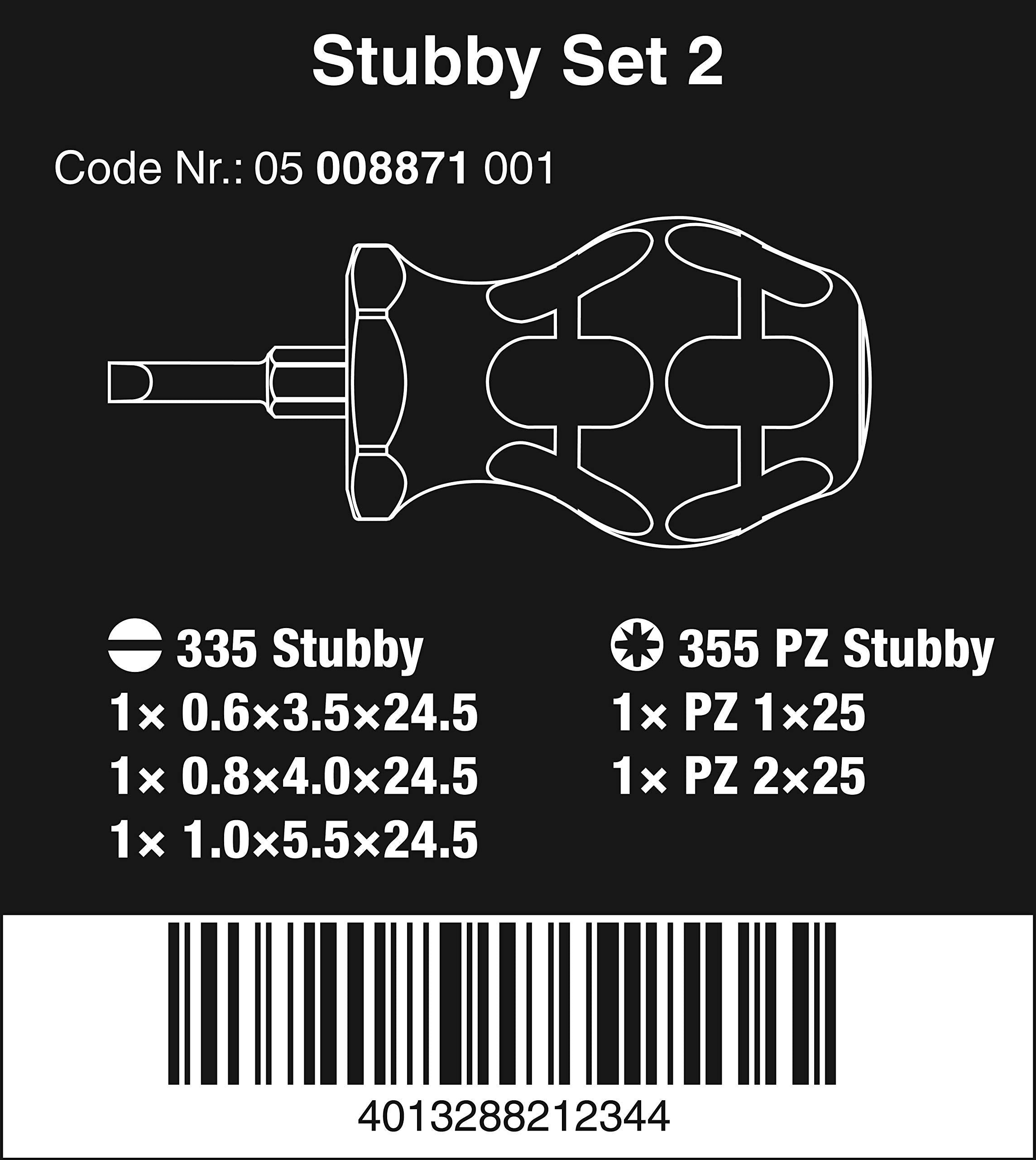 Wera 05008876001 Stubby TX 1 Screwdriver Set