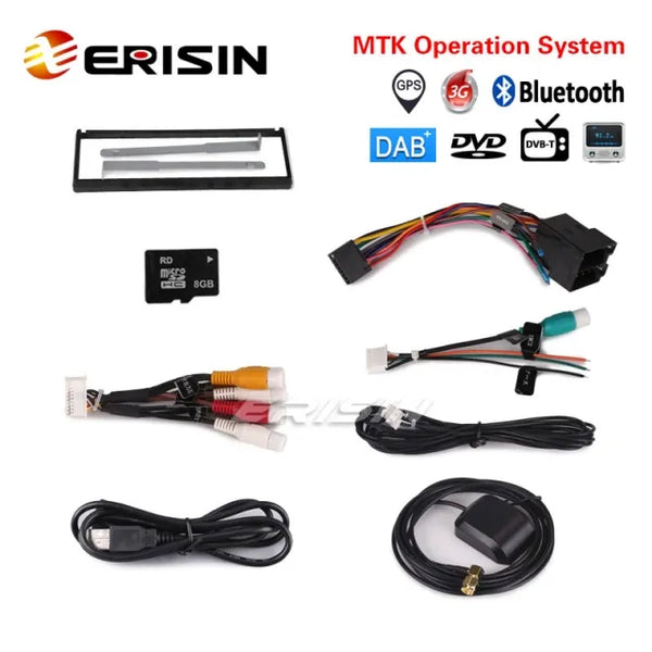 ES6588K Universal  motorized retractable Touch Screen 7" Detachable 1 Din DAB+Car Stereo DVD Radio USB SD GPS Bluetooth RDS DTV SatNav