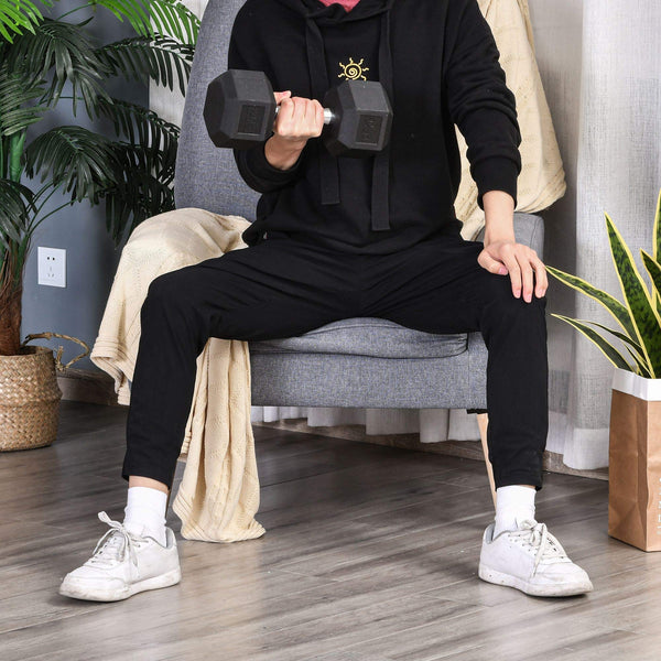 HOMCOM 12.5KG/15KG/17.5KG/20KG Single Rubber Hex Dumbbell Portable Hand Weights Dumbbell for Home Gym Workout Fitness