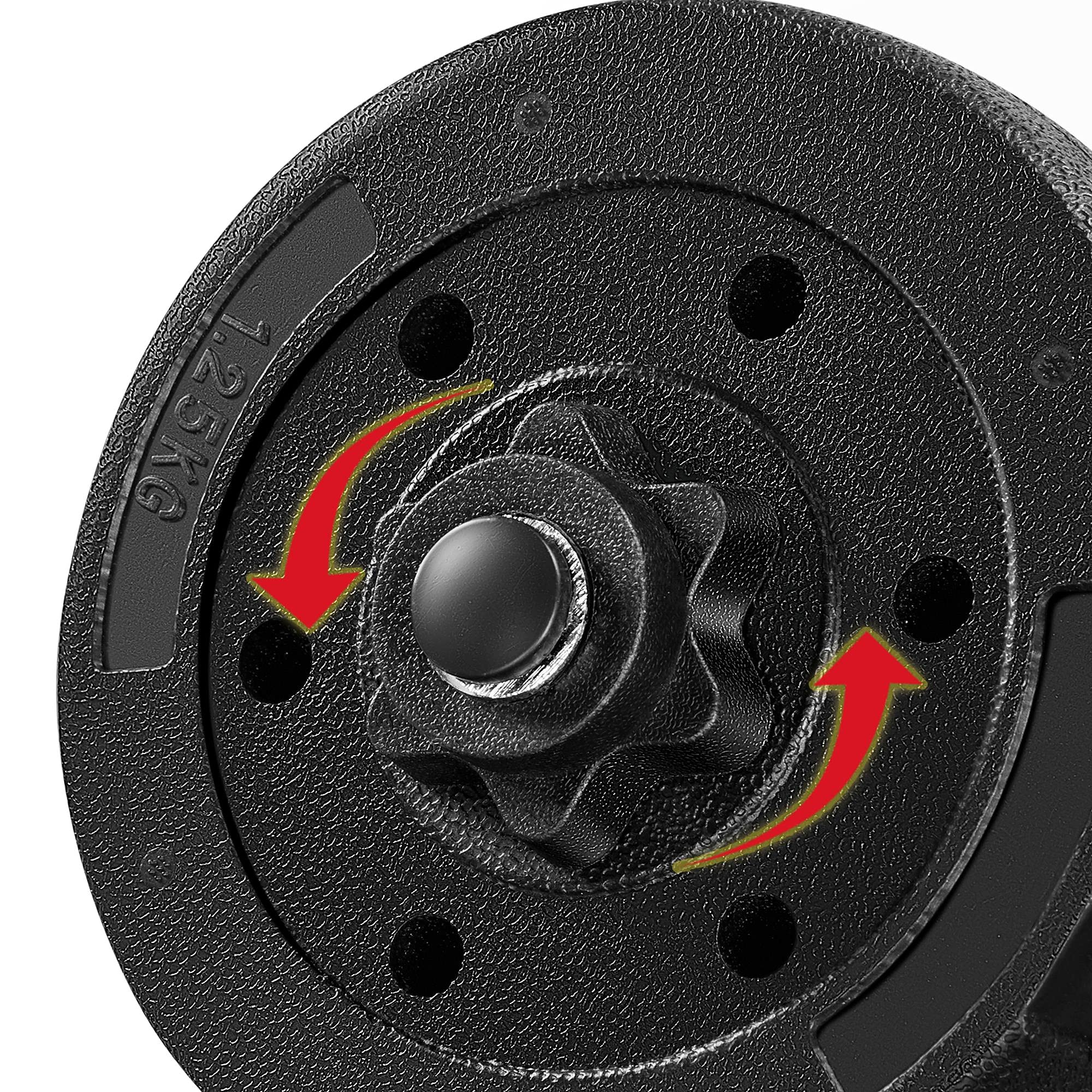 Yaheetech 30KG/25KG/20KG/15KG Adjustable Dumbbells Weight Lifting Training Set Dumbbells Set (sold as a pair) Home Gym Fitness for Men/Women