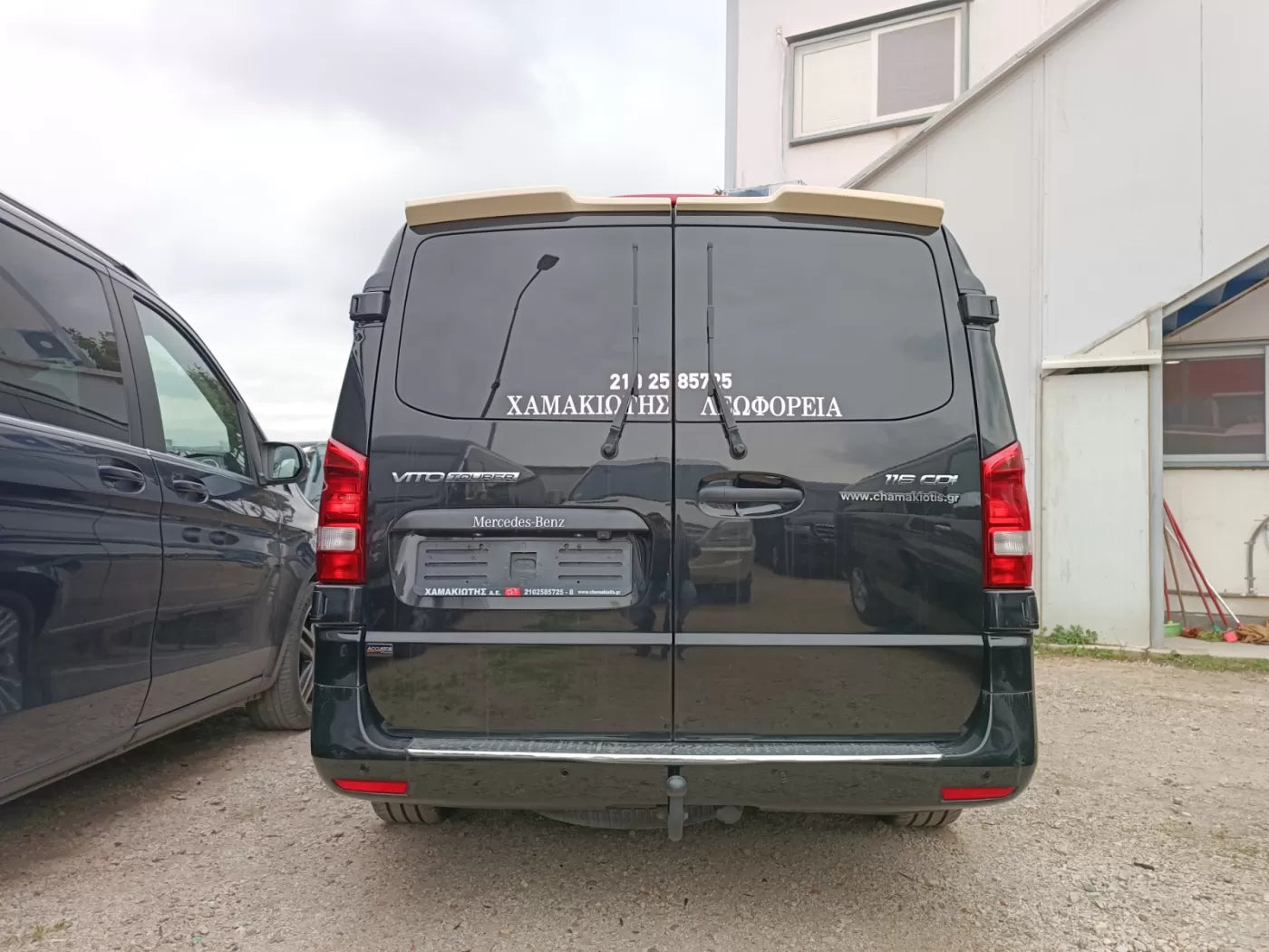 Motordrome Design Rear Wing Roof Spoiler Barn Doors Mercedes Vito W447 2014+ PU