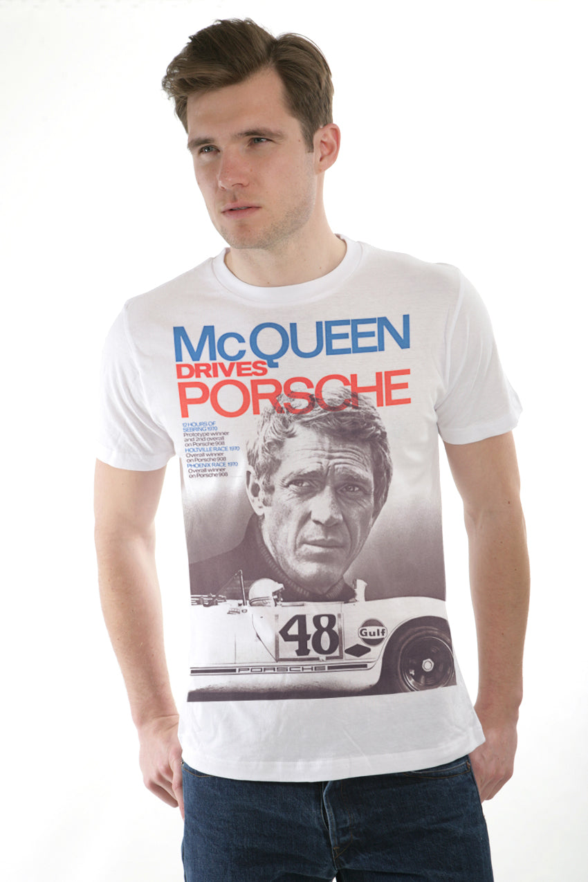 McQueen Drives Porsche T Shirt