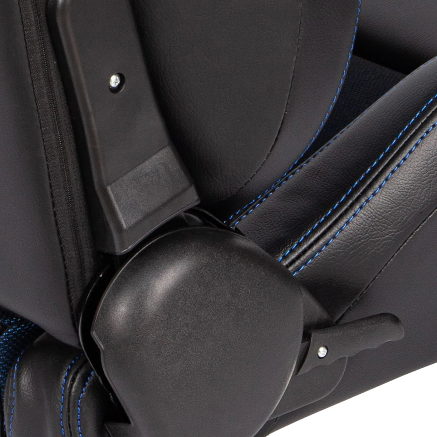 1 Pair Adjust Leather Blue Breathable Mesh Fabric Sport Bucket Racing Car Seats