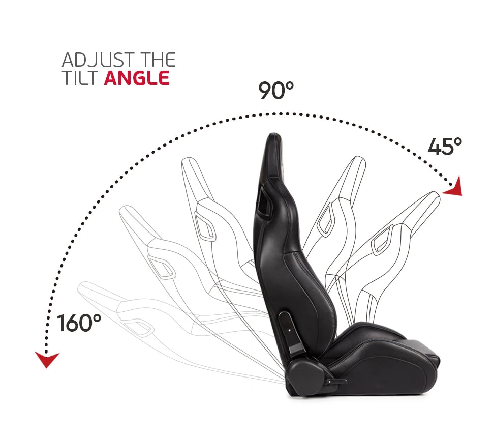 1 Pair Adjust Leather Blue Breathable Mesh Fabric Sport Bucket Racing Car Seats