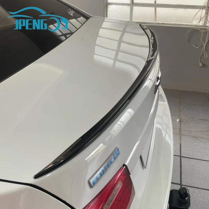 For Chevrolet Chevy Accessories Cruze Lt Rs 2010+ Car Rear Trunk Spoiler Wing Lip Glossy Black Rubber