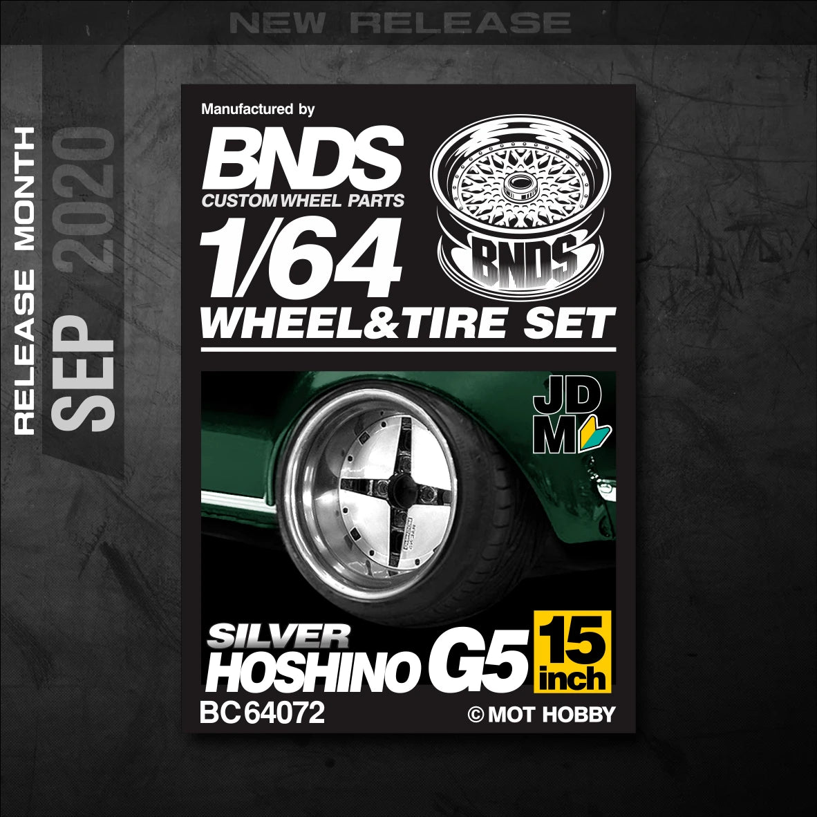 1/64 Alloy Wheels With Rubber Tires By BNDS Assembly Rims Modified Parts for Model Car Refitted VIP Style No.64053-64088