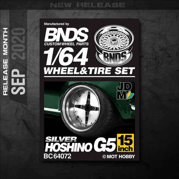 1/64 Alloy Wheels With Rubber Tires By BNDS Assembly Rims Modified Parts for Model Car Refitted VIP Style No.64053-64088