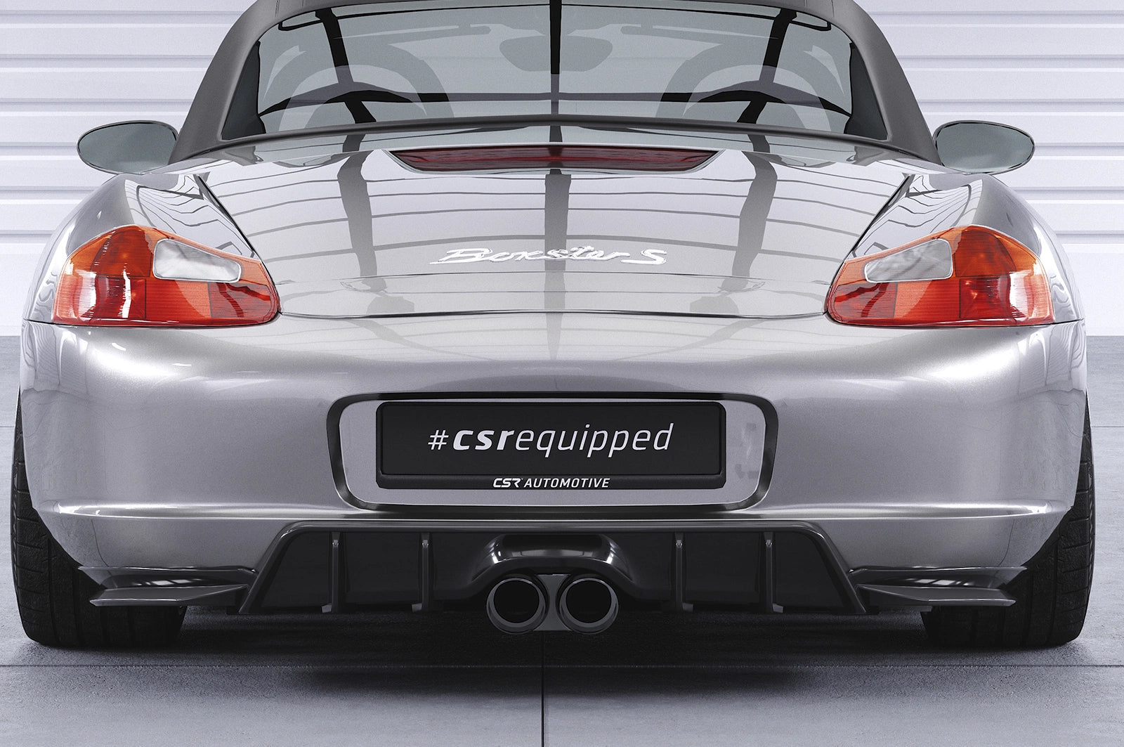 CSR Porsche Boxster 986 Rear bumper diffuser splitter apron ABE HA420-M in Matte Carbon Finish - Ready to Fit