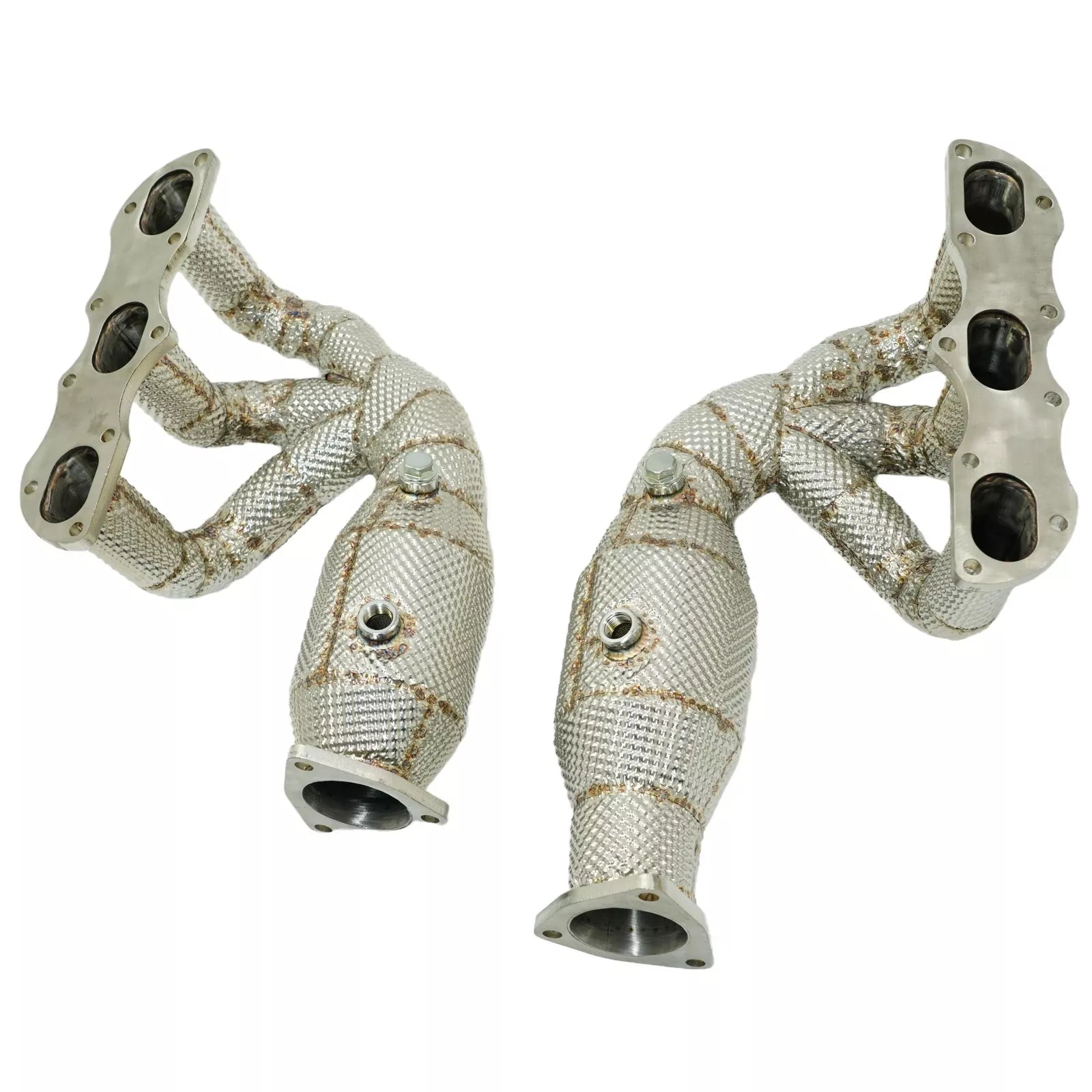 TATECH Exhaust Manifold Upgrade Stainless Steel Header 200 Cell Cat + Heat Shield Porsche 991 3.4 3.8