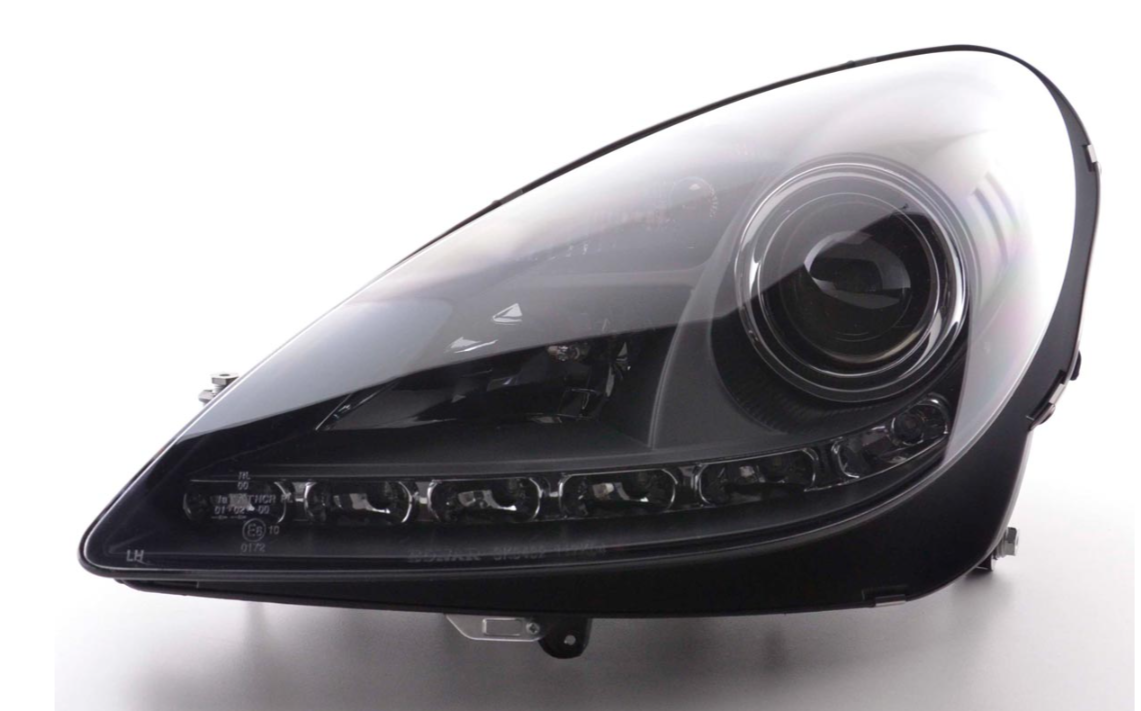 FK Set Mercedes SLK 171 Yr. 04-11 black PROJECTOR LIGHTBAR DRL HEADLIGHTS LHD