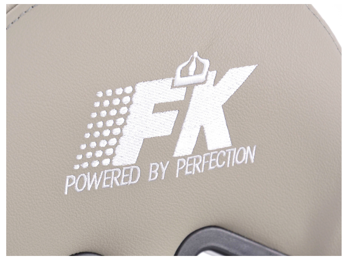 FK Universal Real Leather Reclining Bucket Sports Seats - Grey & Black Edition