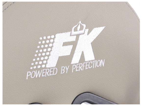 FK Universal Real Leather Reclining Bucket Sports Seats - Grey & Black Edition