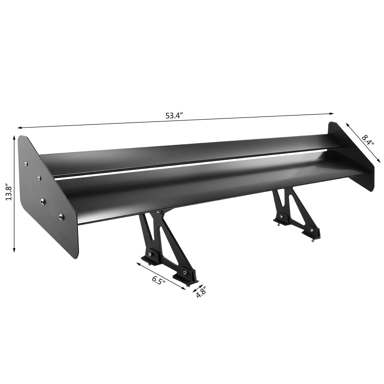 VE Universal Boot Tail Large Rear Wing Spoiler Black Aluminium Adjustable 53" GT