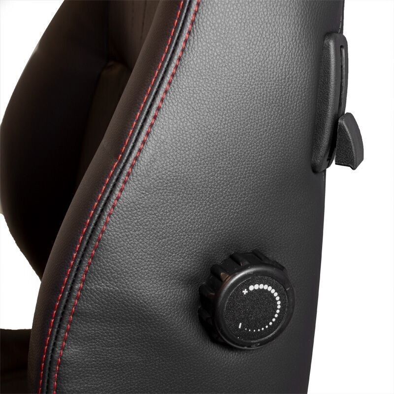 x2 Autostyle Black Classic Car Retro Kit Sports Car Bucket Seats Red Stitch