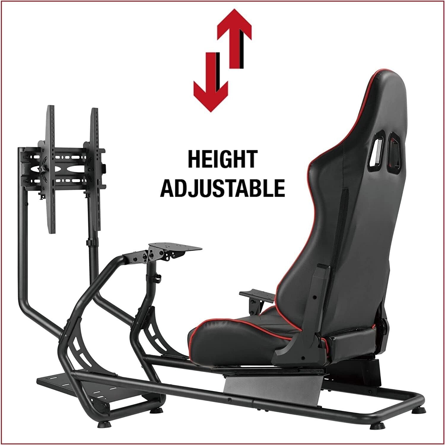 AZ Driving Game Sim Racing Frame Rig INC SEAT Wheel Pedals Xbox PS PC F1 Screen