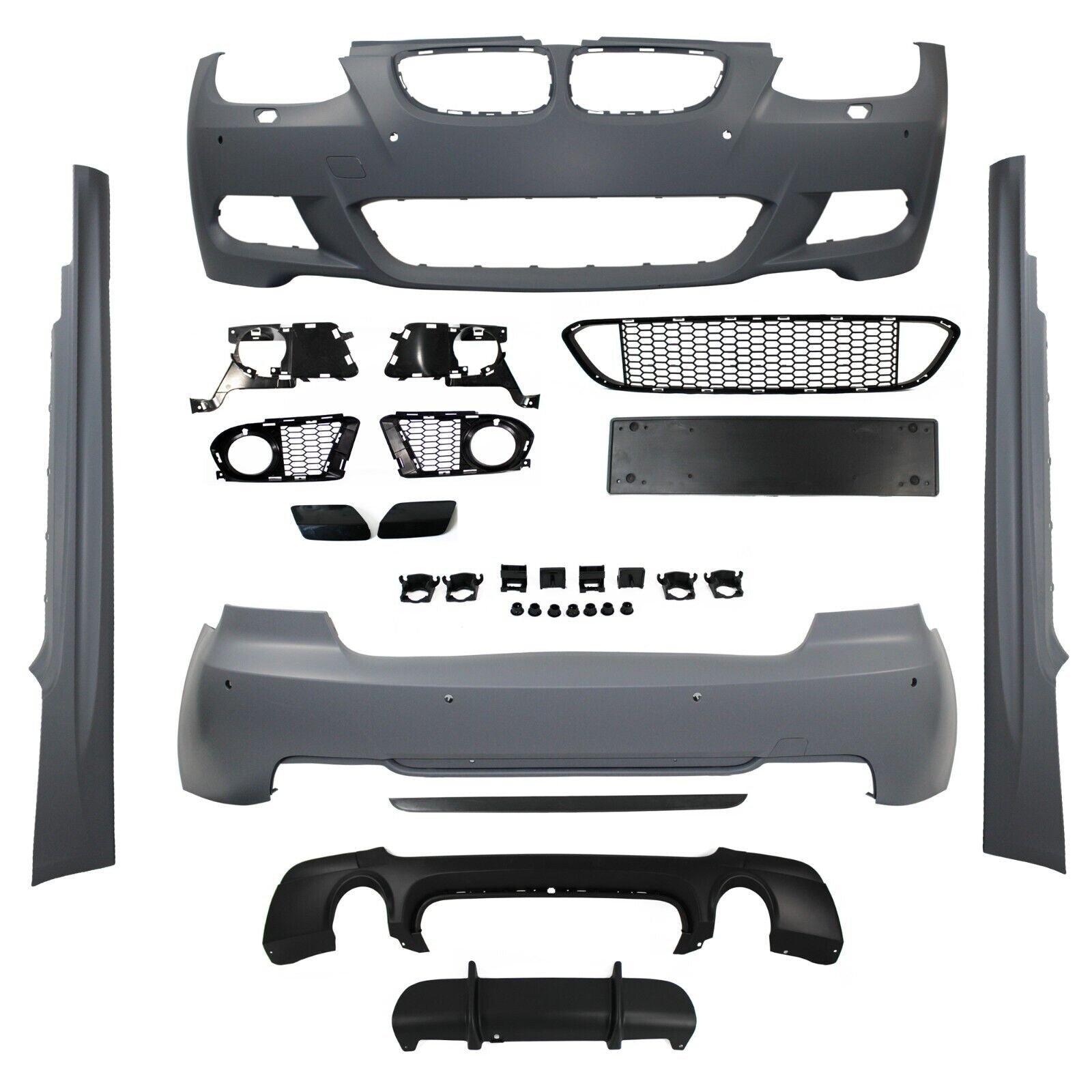 JOM BMW E92 E93 06-10 Front Rear Bumper Polyp Unpainted + Skirts Full Body Kit