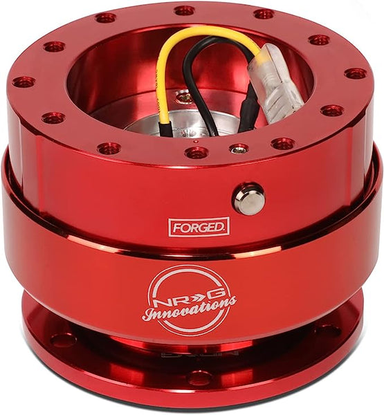 NRG Innovations RED SRK-200BK 2.0 Forged Quick Release Steering Wheel Boss Hub Univ