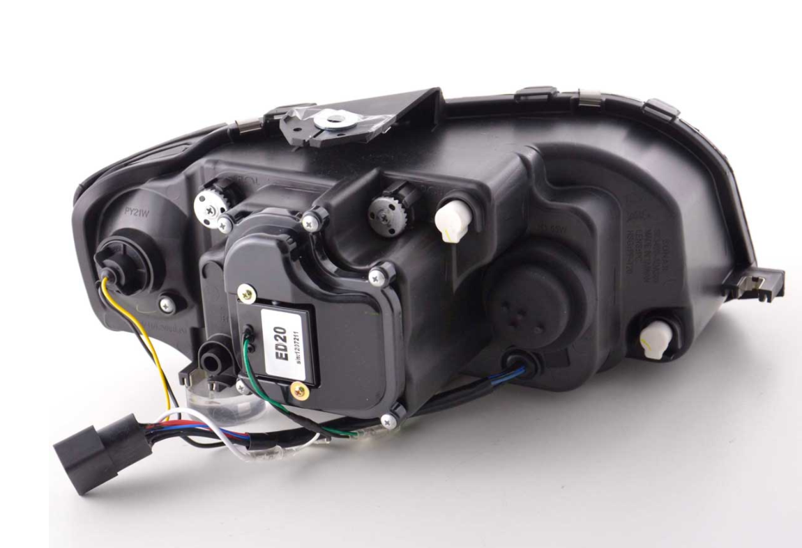 FK Set LED DRL Headlights Halo Projector Audi A3 type 8P 8PA 03-07 black S3 - LJ Automotive