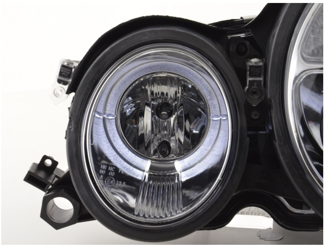 FK LED DRL Angel Eye Projector Headlight set Mercedes E-Class W210 99-01 RHD - LJ Automotive