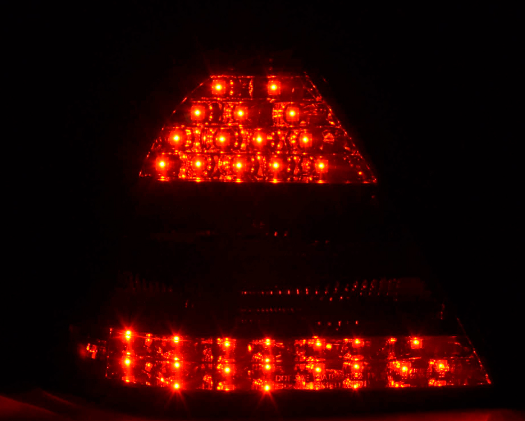 FK Automotive Pair LED Rear Lights Mercedes C-Class W203 Limo 05-07 black LHD - LJ Automotive