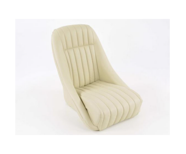 Cream Pair Classic Car Retro Kit Speedster Sports Car Fixed Bucket Seats & Rails