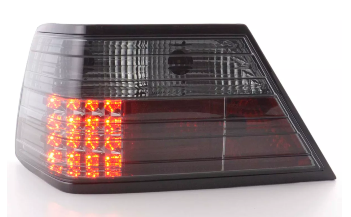 FK Pair LED REAR LIGHTS Mercedes E-Class W124 85-96 black LHD Smoke Black AMG