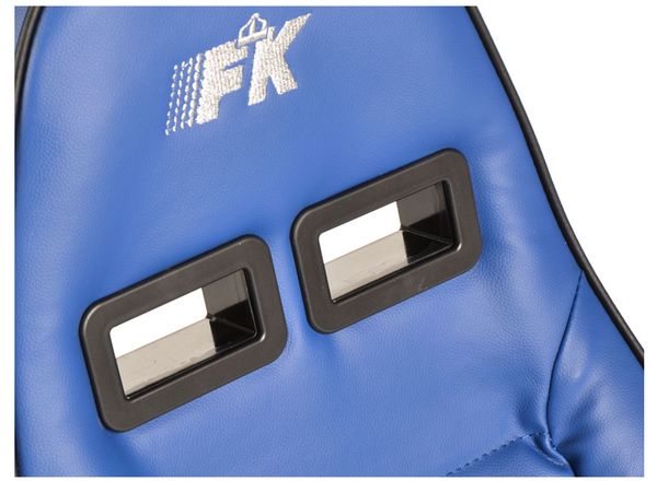 FK Universal Bucket Sports Seats Blue Porsche 911 Style Retro Classic Piping