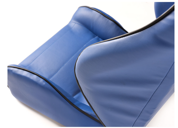 FK Universal Bucket Sports Seats Blue Porsche 911 Style Retro Classic Piping