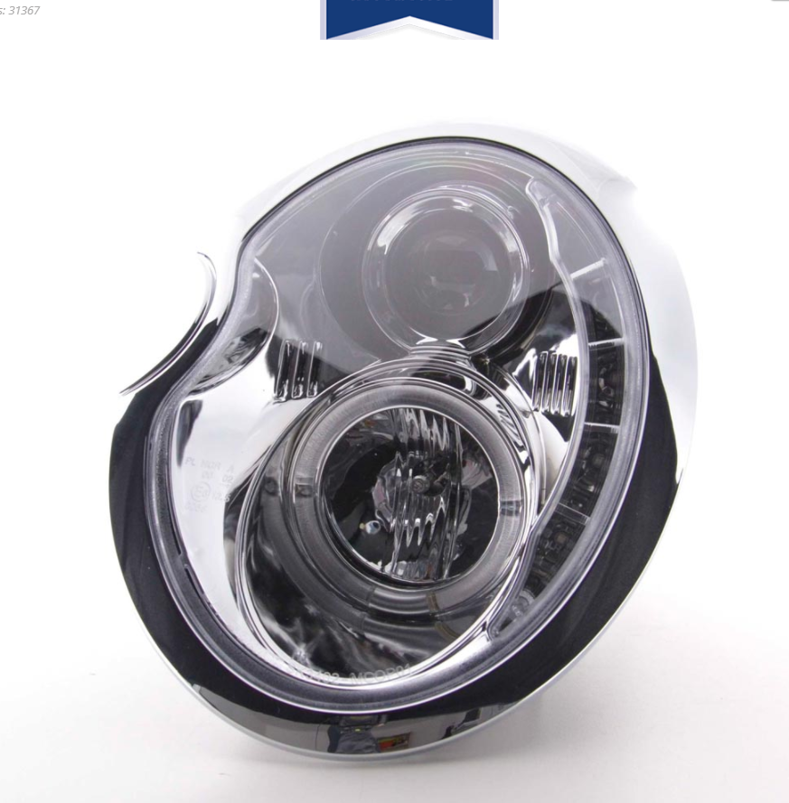 FK Set Pair LED DRL Angel Eye Headlights BMW Mini R50 R53 01-06 black Chrome JCW S