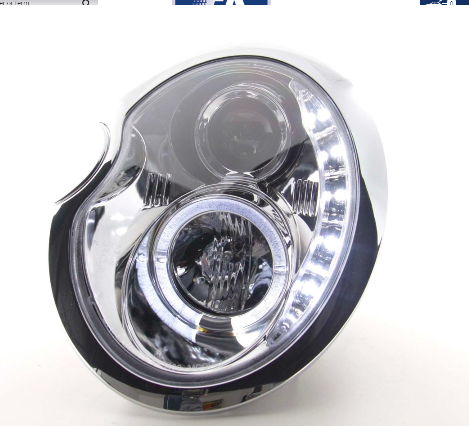 FK Set Pair LED DRL Angel Eye Headlights BMW Mini R50 R53 01-06 black Chrome JCW S