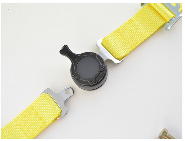 FK harness 4 point universal seat belt YELLOW track rally race bucket safety