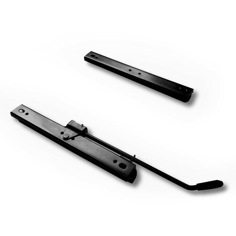 AS x2 Univ Classic Car Retro Kit Sports Fixed Back Bucket Seats Black inc slides