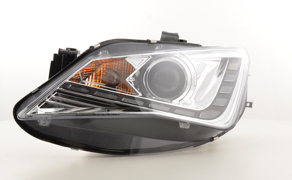 FK Pair LED DRL Projector headlights Seat Ibiza 6J 4 MK4 6Y 2012+ black chrome - LJ Automotive