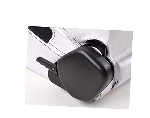 Pair of Ergonomic Performance Sport Bucket Racing Seats New York fabric white black seam black