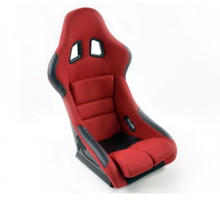 FK Universal Full Bucket Sports Seats Set Pair Red Inc Runners Car Van 4x4 - LJ Automotive