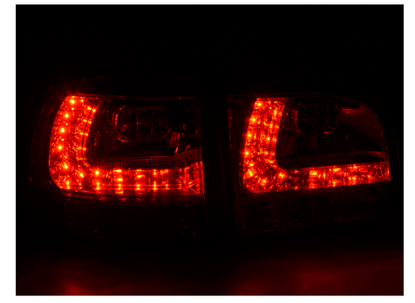 FK Pair LED Rear Lights Lightbar VW Touareg type 7L 03-09 chrome LHD - LJ Automotive