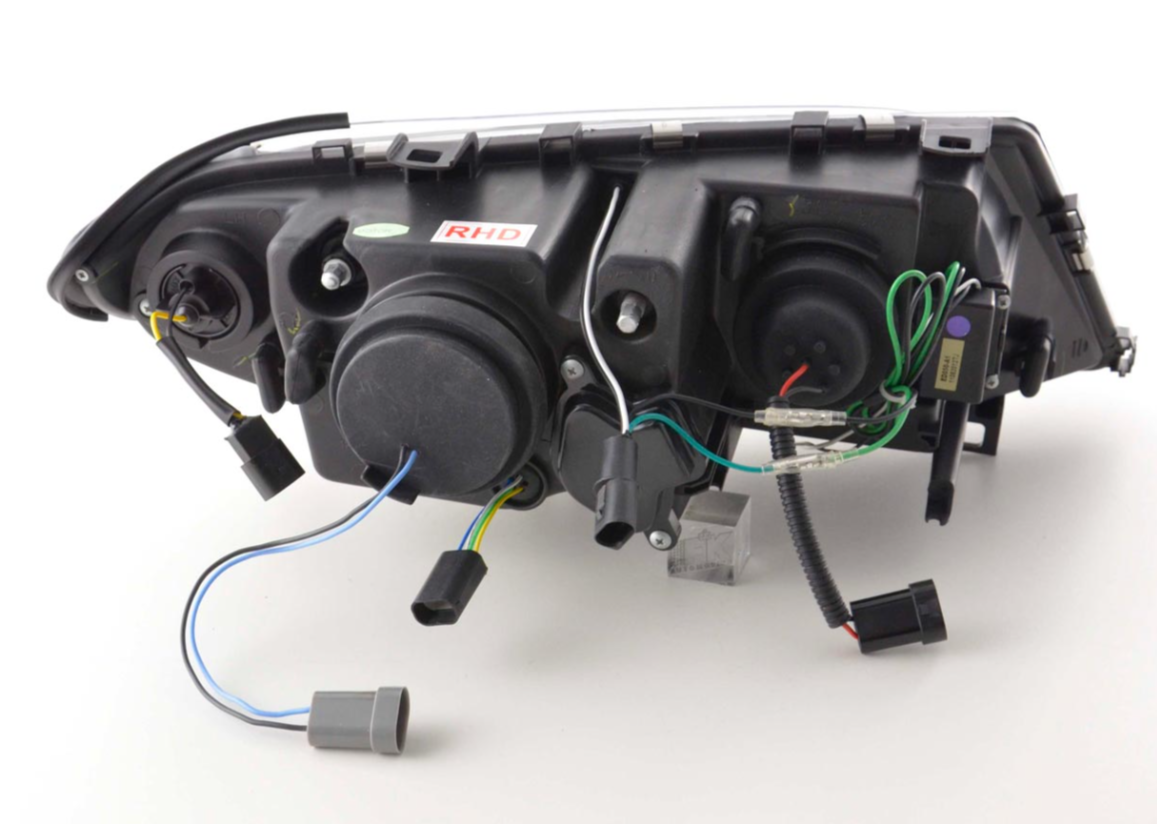 FK Pair LED DRL Projector headlights BMW 3-Series E46 saloon Touring 02-05 RHD - LJ Automotive