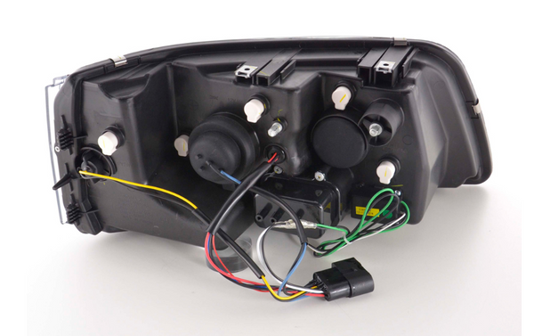 FK Pair LED DRL Projector headlights VW Van Camper Transporter T5 03-09 chrome - LJ Automotive