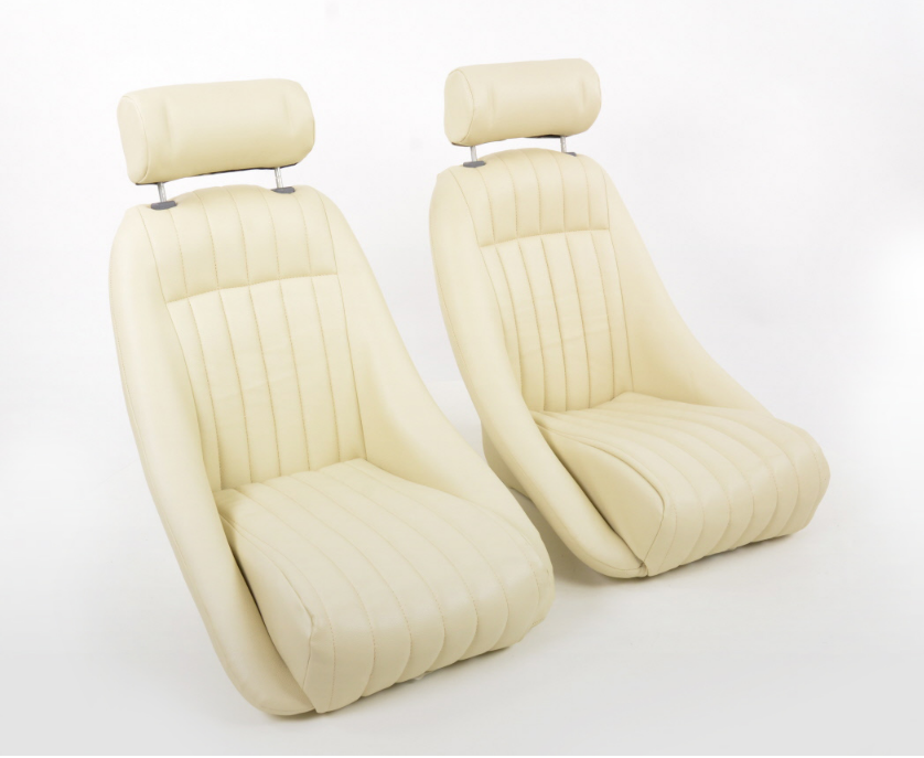 FK Automotive Bucket Sports Seat Set Montgomery faux leather Classic Kit Car - LJ Automotive