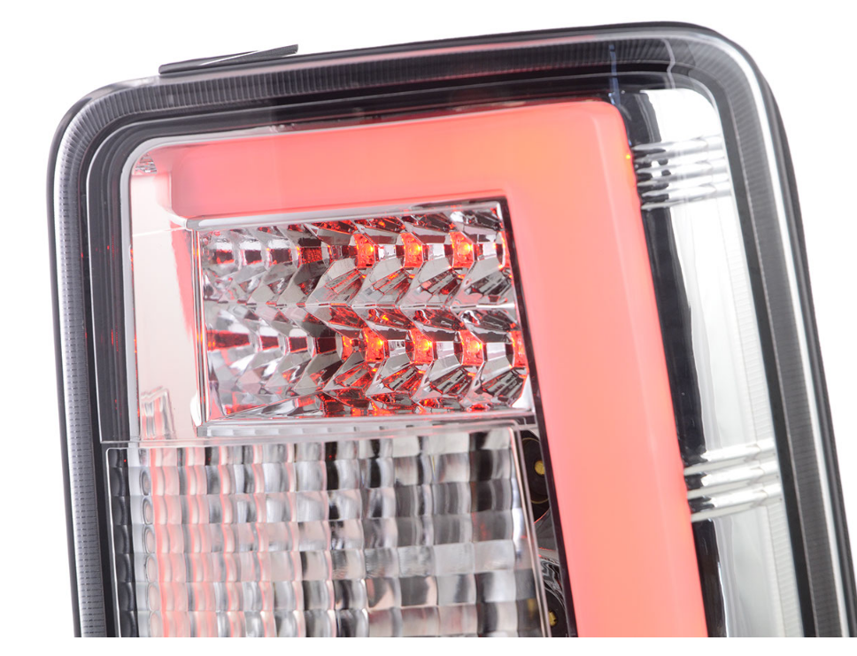 FK Pair LED rear lights Lightbar VW Caddy 2K 03-15 chrome LHD - LJ Automotive