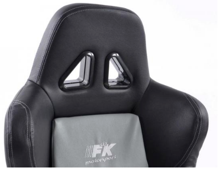 FK Full Bucket Sports Seat Set Black & Grey Kit Car Transporter Defender Van - LJ Automotive